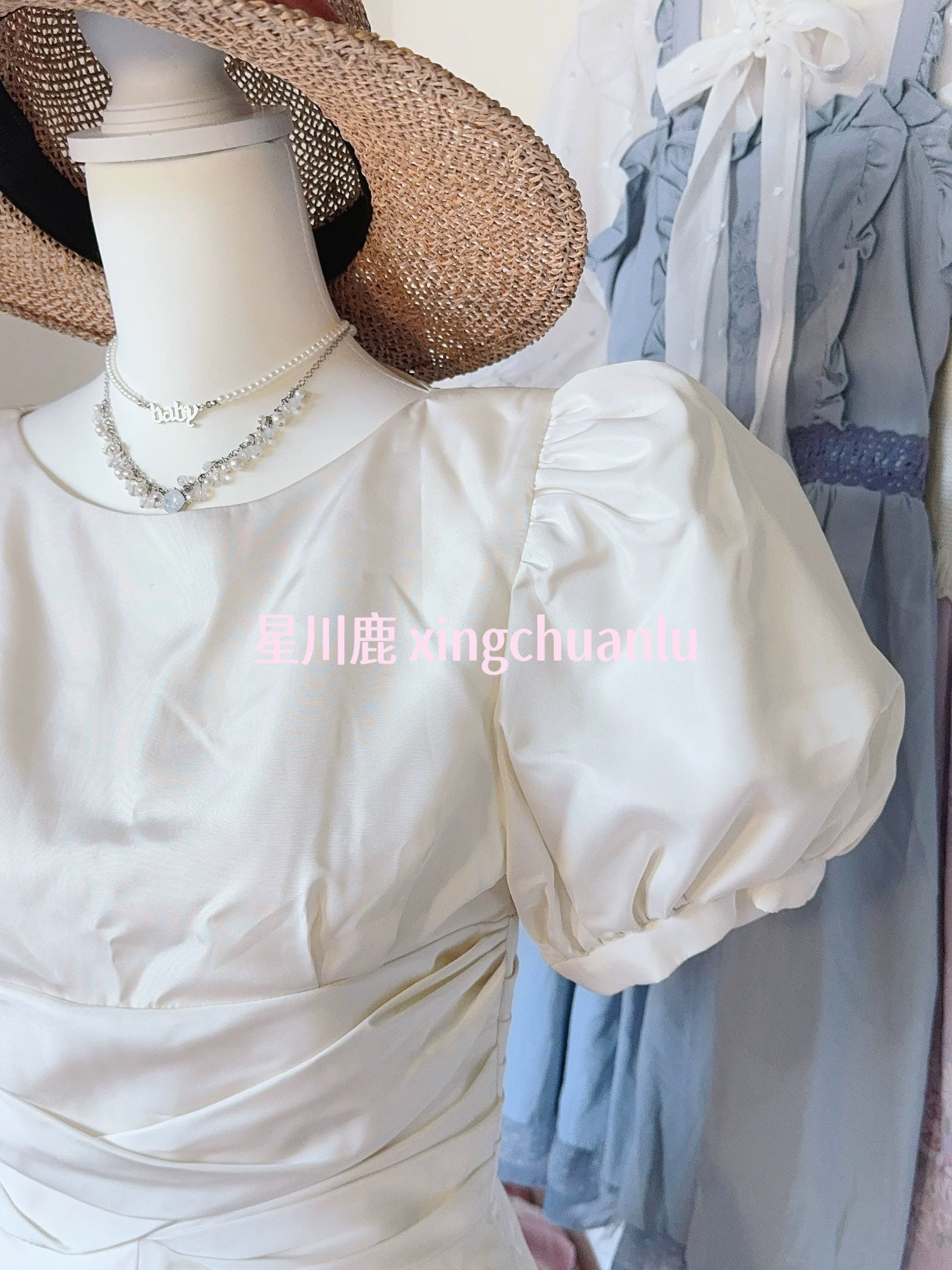 「VINTAGE」パフスリーブの初恋ワンピース
